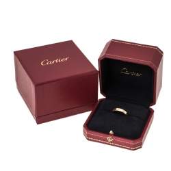 مملوكة مسبقًا خاتم زفاف كارتييه لوف ذهب أصفر عيار 18 رفيع مقاس 52
