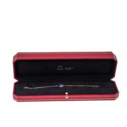 Pre Owned Cartier Amulette de Cartier Lapis Lazuli Diamond 18K Yellow Gold Bracelet