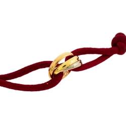 Pre Owned Cartier Trinity De Cartier 18K Three Tone Gold Cord Bracelet
