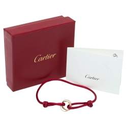 Pre Owned Cartier Trinity De Cartier 18K Three Tone Gold Cord Bracelet
