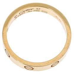 Pre Owned Cartier Love 1 Diamond 18K Yellow Gold Wedding Band Ring Size 57