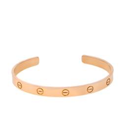 مملوكة مسبقًا سوار كارتييه لوف سوار مفتوح ذهب وردي عيار 18 19