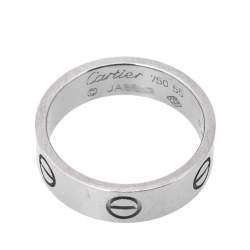 Pre Owned Cartier Love 18K White Gold Ring Size 55