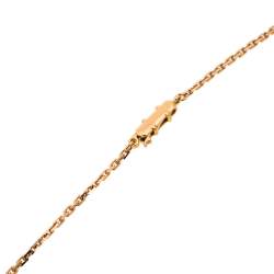 Pre Owned Cartier Love Diamond Paved 18K Rose Gold Necklace