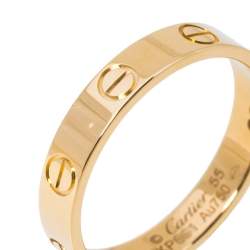 Pre Owned دبلة زواج كارتييه لوف ذهب أصفر عيار 18 مقاس 55