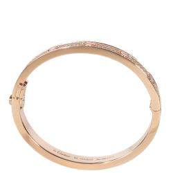 Pre Owned Cartier Love Diamond 18K Rose Gold Bracelet