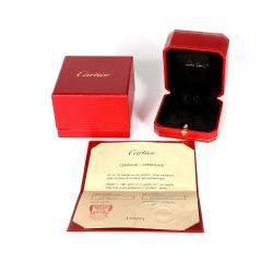 Pre Owned Cartier C de Cartier Diamond Platinum Band Ring Size 57