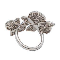 مملوكة مسبقًا Cartier White Gold Orkit Diamond Ring Size 53