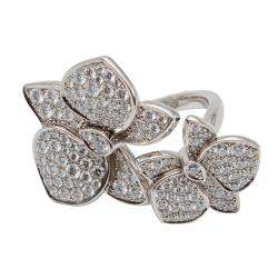 مملوكة مسبقًا Cartier White Gold Orkit Diamond Ring Size 53