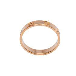 Pre Owned Cartier Love Narrow Rose Gold Ring Size 55