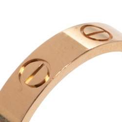 Pre Owned Cartier Love 18K Rose Gold Wedding Band Ring Size 52