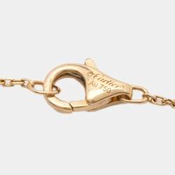 Pre Owned Cartier Amulette De Cartier Mother of Pearl Diamond 18K Yellow Gold Bracelet