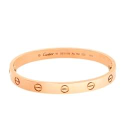 Pre Owned Cartier Love 18K Rose Gold Bracelet 16