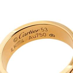 Pre Owned Cartier Love 18K Yellow Gold Ring Size 53