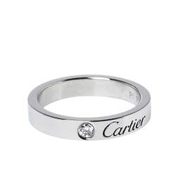 مملوكة مسبقًا خاتم زفاف كارتييه سي دي كارتييه ألماس بلاتين مقاس 46