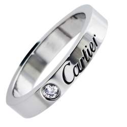مملوكة مسبقًا خاتم زفاف كارتييه سي دي كارتييه ألماس بلاتين مقاس 46