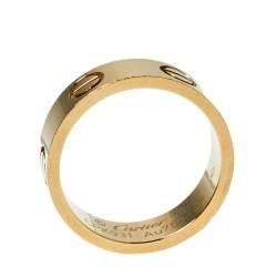 Pre Owned Cartier Love 18K Yellow Gold Ring Size 49