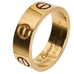 Pre Owned Cartier Love 18K Yellow Gold Ring Size 49