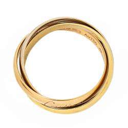 مملوكة مسبقًا Cartier Trinity 18K Three Tone Gold Ring Size 52