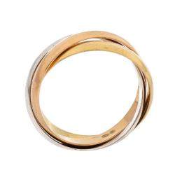 مملوكة مسبقًا Cartier Trinity 18K Three Tone Gold Ring Size 52