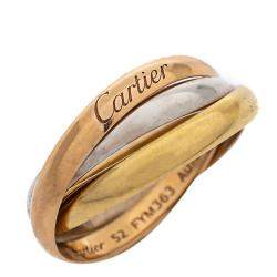مملوكة مسبقًا Cartier Trinity 18K Three Tone Gold Ring Size 52