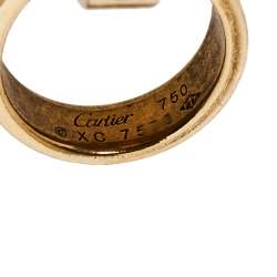 Pre Owned Cartier Love Interlocking Screw Motif 18K Yellow Gold Bracelet