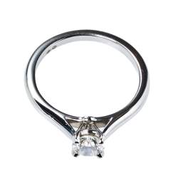 Pre Owned Cartier Solitaire 1895 0.58ct Diamond Platinum Engagement Ring Size 53