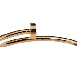 Pre Owned Cartier Juste Un Clou 18K Rose Gold Bracelet SM 17