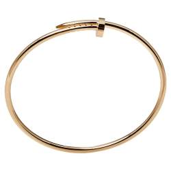 Pre Owned Cartier Juste Un Clou 18K Rose Gold Bracelet SM 17