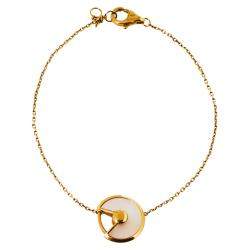 مملوكة مسبقًا سوار كارتييه "أموليت دو كارتييه" ذهب أصفر عيار 18 و صدف و ألماس مقاس صغير جداً (اكس سمول)