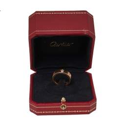 Pre Owned خاتم زفاف كارتييه "لوف" ياقوت وردي و ذهب وردي عيار 18 مقاس 55
