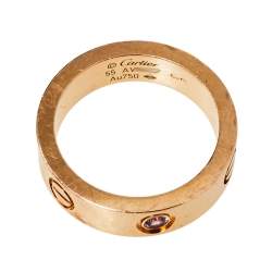 Pre Owned خاتم زفاف كارتييه "لوف" ياقوت وردي و ذهب وردي عيار 18 مقاس 55