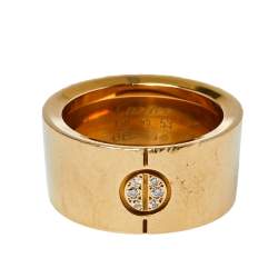 Pre Owned Cartier Love Cone Diamond 18K Yellow Gold Ring Size 53