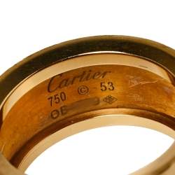 Pre Owned Cartier Love Cone Diamond 18K Yellow Gold Ring Size 53