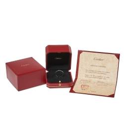 Pre Owned خاتم كارتييه بلاتين محفور مقاس 66