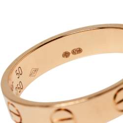 Pre Owned Cartier Love 18K Rose Gold Wedding Band Ring Size 50