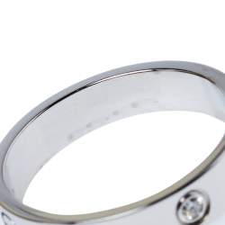 Pre Owned دبلة زواج كارتييه لوف ذهب أبيض عيار 18 ألماسة مقاس 53