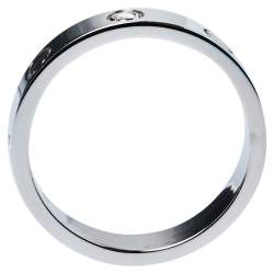 Pre Owned دبلة زواج كارتييه لوف ذهب أبيض عيار 18 ألماسة مقاس 53