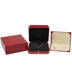 مملوكة مسبقًا Cartier Love 2 Hoops 18K Rose Gold Necklace