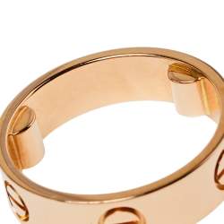Pre Owned Cartier Love 18K Rose Gold Ring Size 58