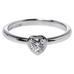 Cartier Diamants L gers Heart Motif Diamond 18K White Gold Ring