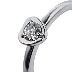 Pre Owned خاتم كارتييه ديامانتس ليغيرس حلية قلب ألماس و ذهب أبيض عيار 18 مقاس 48