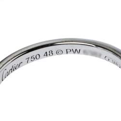 Pre Owned خاتم كارتييه ديامانتس ليغيرس حلية قلب ألماس و ذهب أبيض عيار 18 مقاس 48