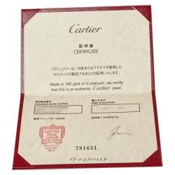 Pre Owned خاتم كارتييه ديامانتس ليغيرس حلية قلب ألماس و ذهب أبيض عيار 18 مقاس 48