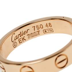Cartier Love 18K Rose Gold Wedding Band Ring Size 48