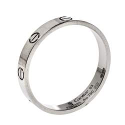 Pre Owned خاتم كارتييه لوف ذهب أبيض عيار 18 مقاس 63