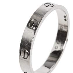 Pre Owned خاتم كارتييه لوف ذهب أبيض عيار 18 مقاس 63