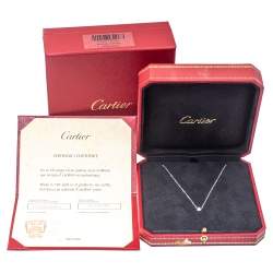 Pre Owned قلادة كارتييه ديامانتس ليغريه دو كارتييه ألماس ذهب أبيض عيار 18 مقاس صغير - متوسط