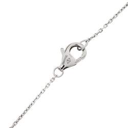 Pre Owned Cartier Caresse D'Orchidees Diamond 18K White Gold Small Model Necklace
