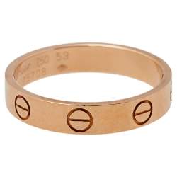مملوكة مسبقًا خاتم زفاف كارتييه "لوف" حلقة ذهب وردي عيار 18 مقاس 53